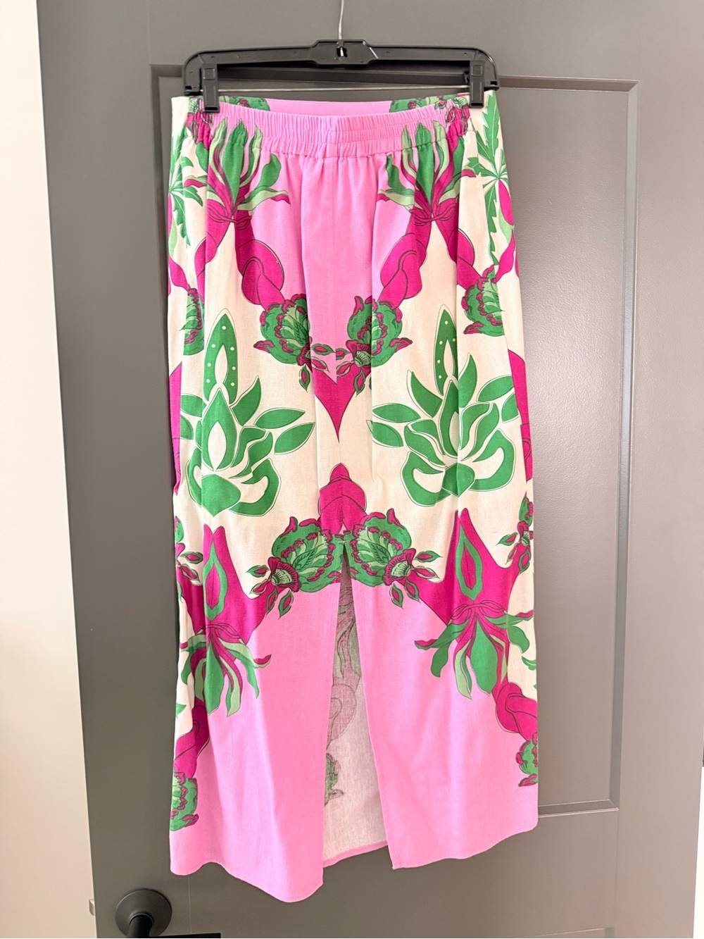 Caroline Constas Floral Print Linen Maxi Skirt Set - Picture 8 of 11